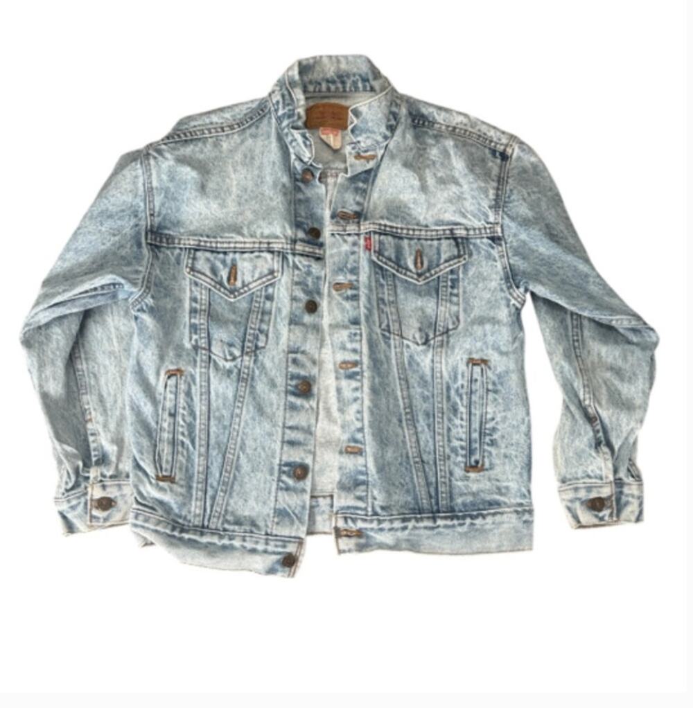 Vintage Made In USA Levis 57508 Denim Trucker Jacket Sz L